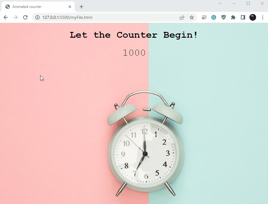 How to create an animated counter in JavaScript