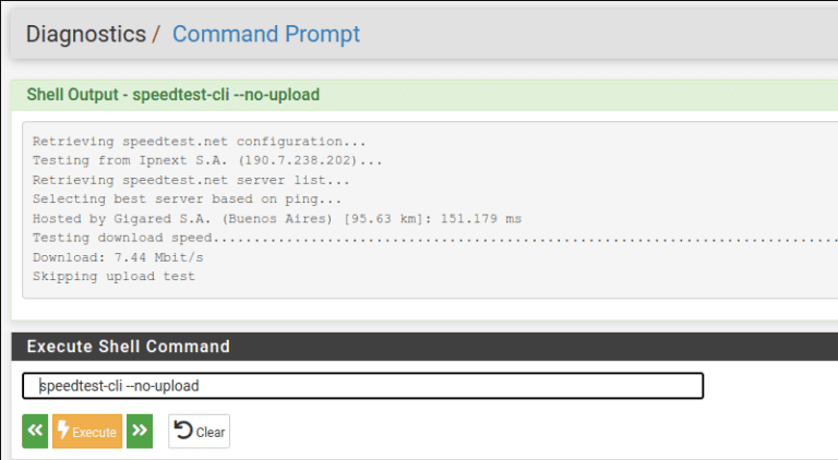 pfsense speedtest