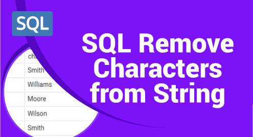 Patent fugl Produkt SQL Remove Characters from String