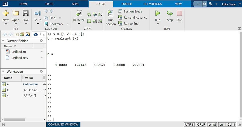 square-root-in-matlab