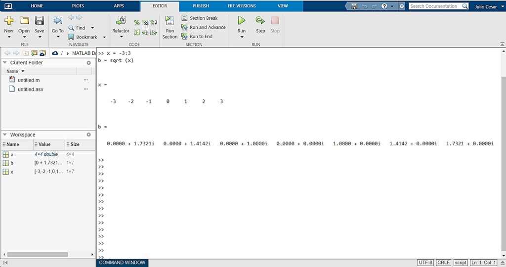 square-root-in-matlab