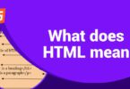 What does HTML mean