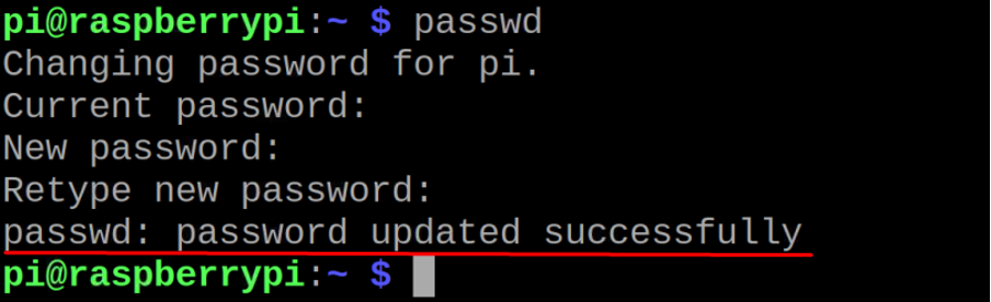 Password change successfully