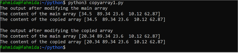 Copy Array in Python