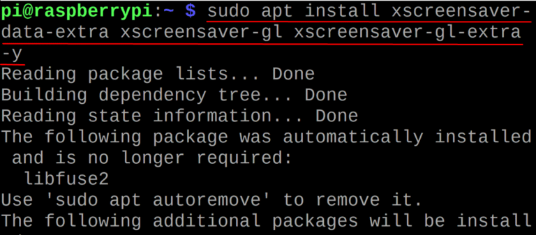 configure raspberry pi xscreensaver