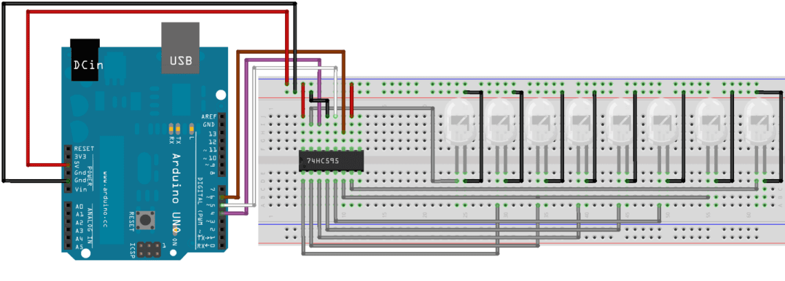 How to Use 74HC595 Shift Register with Arduino