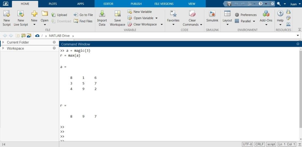 Max Function In Matlab