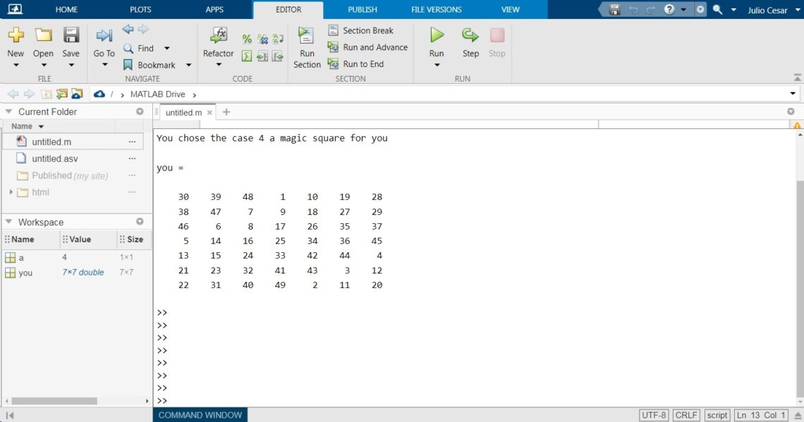 Switch In Matlab