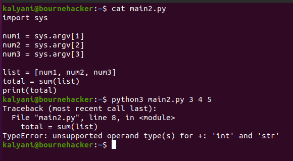 Sys.Argv() In Python