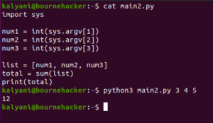 sys.argv() in Python