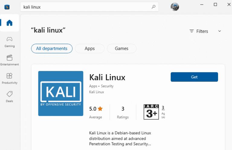 Install Kali Linux on Windows using WSL