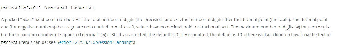 Sql Numeric Vs Decimal 0422