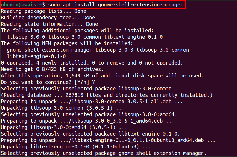 安装和使用完整指南Ubuntu 22.04 上的 Gnome Shell 扩展