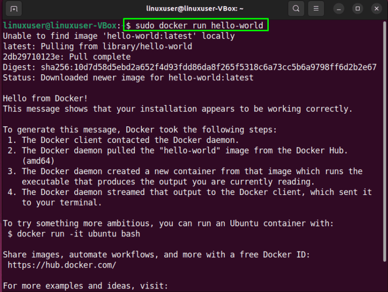 Docker install ubuntu