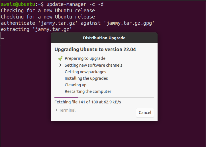 How To Upgrade Ubuntu 20.04 LTS To Ubuntu 22.04 LTS