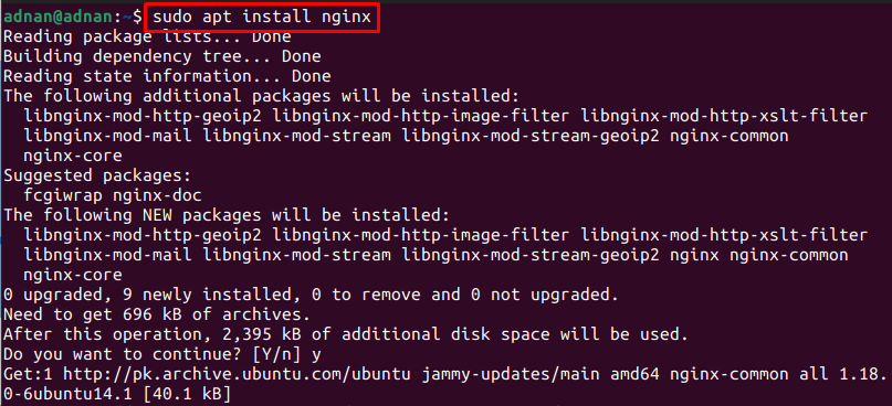 Install Nginx Ubuntu 22 04