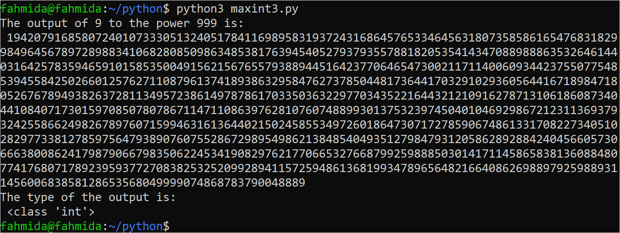 Python Max Integer