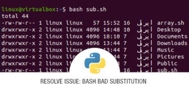 Resolve Issue Bash Bad Substitution