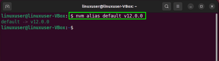 nvm install ubuntu