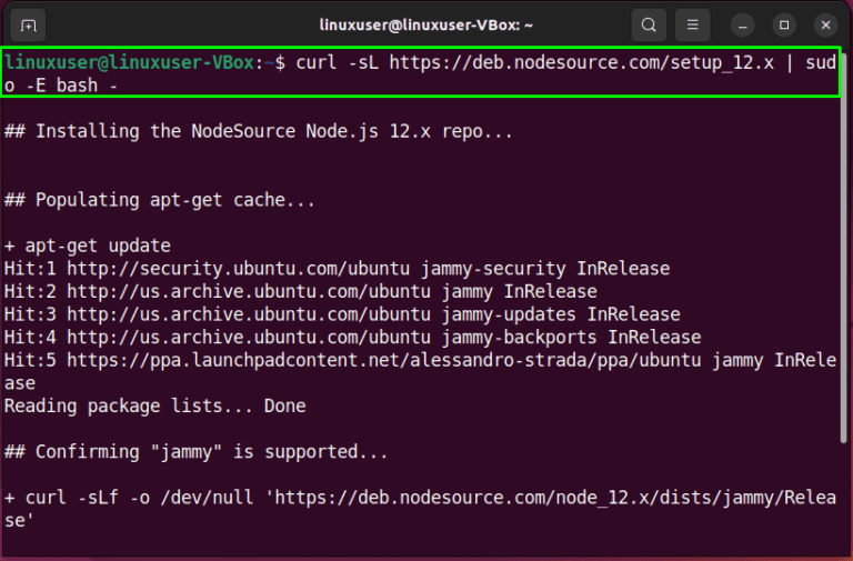 install nodejs ubuntu