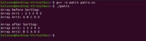 Array of Pairs in C++