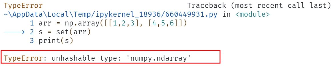 Resolved “Typeerror: Unhashable Type” Numpy.Ndarray