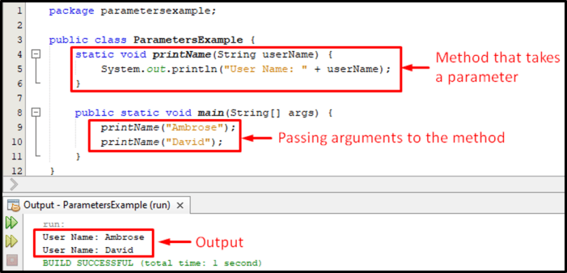 what-are-parameters-in-java