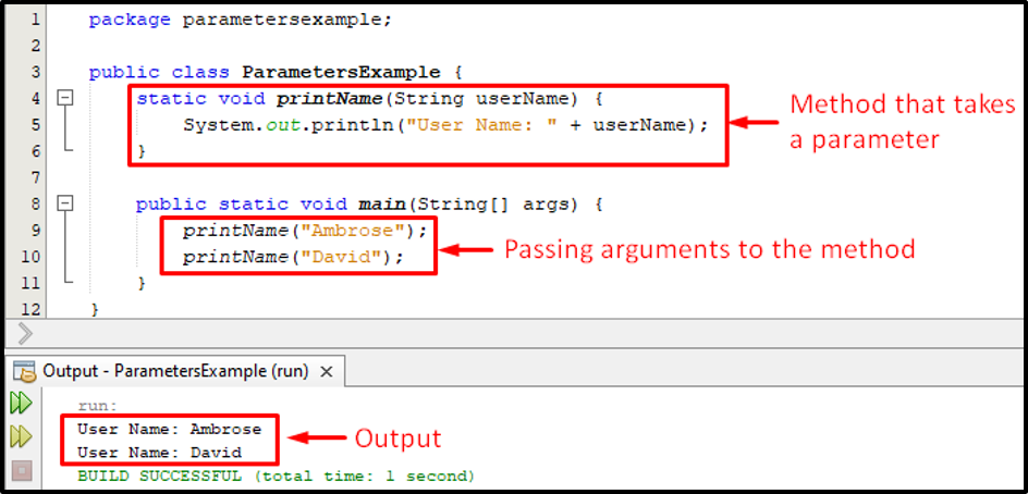 What Are Parameters In Java