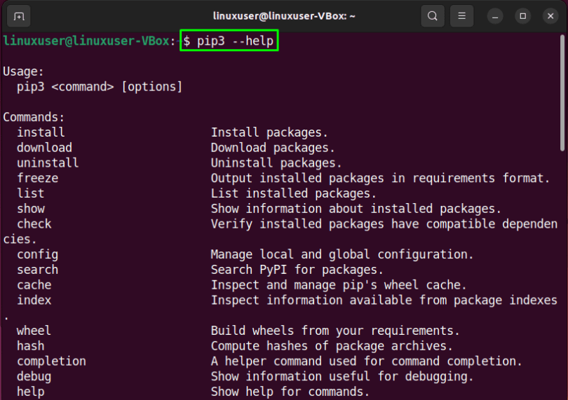 ubuntu install pip3