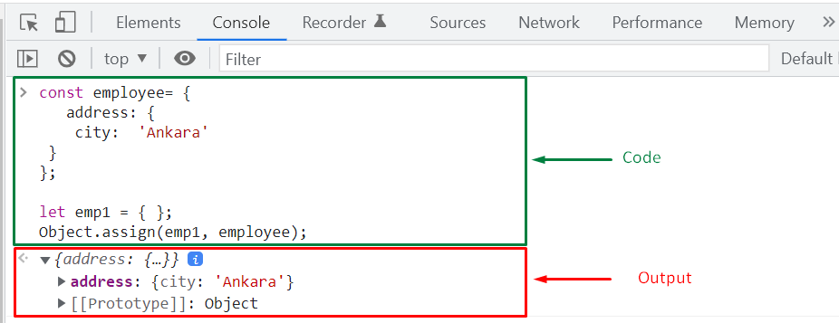 Javascript Object Assign Class