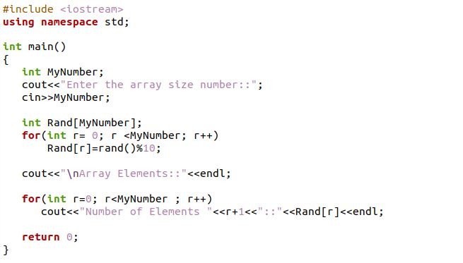 C Program To Generate Random Numbers In Array