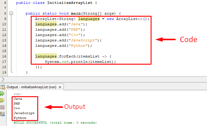 How To Initialize An Arraylist In Java