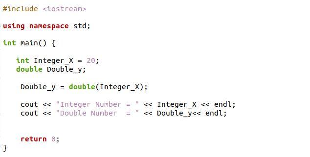 Convert Int to Double in C++