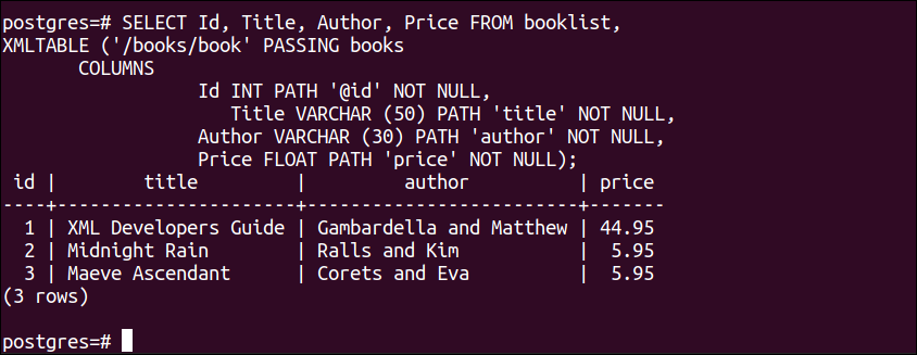 postgresql-xml-data-type