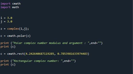 Split Complex Number Python