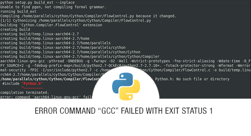 Error Command “Gcc” Failed With Exit Status 1