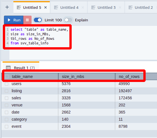 How To Get A Redshift Table Size