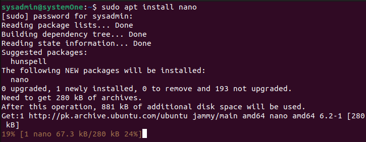 Как установить nano на ubuntu