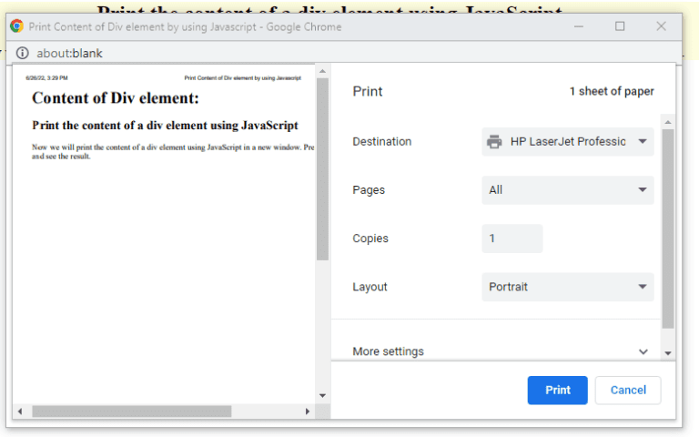 print-the-content-of-a-div-element-using-javascript