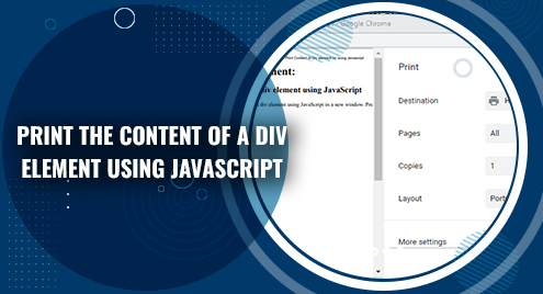 Villig helt bestemt Creep Print the content of a div element using JavaScript
