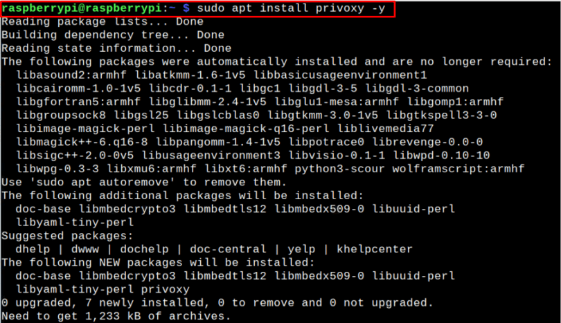 Set up Raspberry Pi Proxy Server using Privoxy