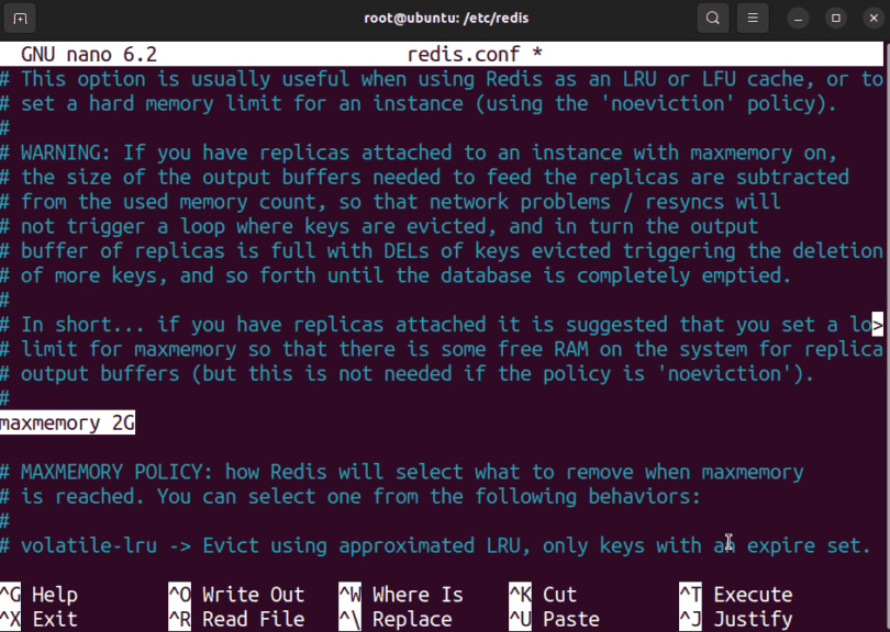 Redis Max Memory Size