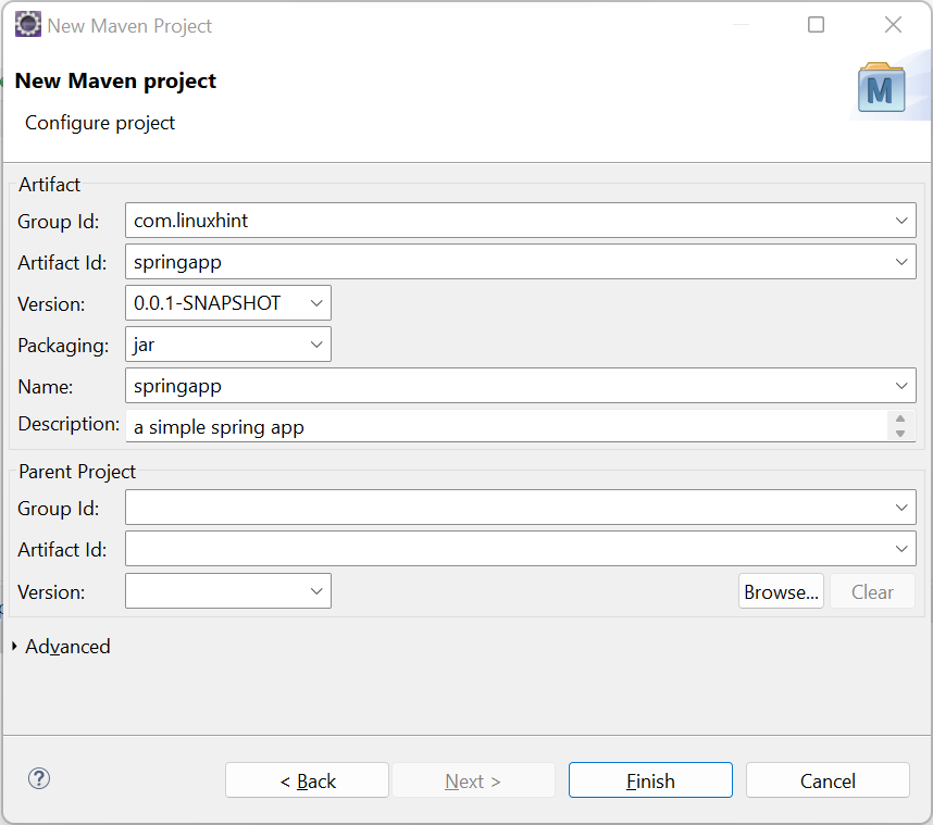 Simple Spring Maven Project Example