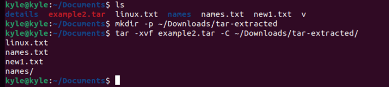 extract tar xz to folder linux