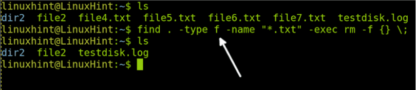 linux find file pattern and delete