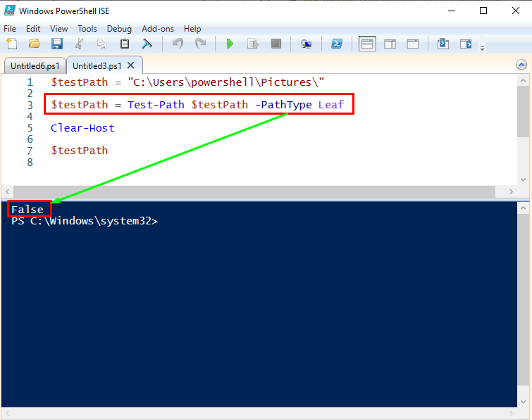 TestPath cmdlet in PowerShell