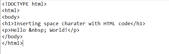 html-insert-tab-and-space-characters-with-code