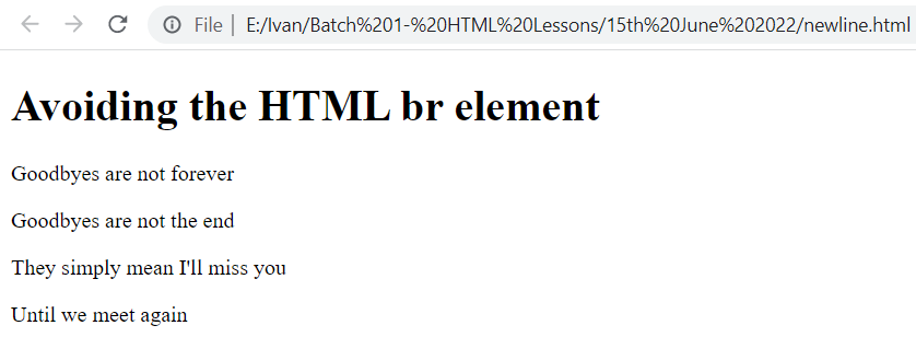 html-new-line