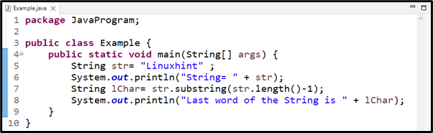 Java Substring Last Char