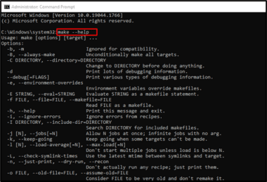 How to Install and Use make in Windows